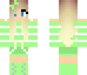 mint green striped shirt girl
