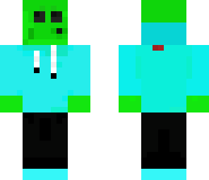cyan slime hoodie