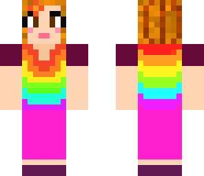 rainbow cute girl