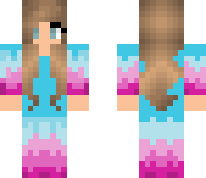 pretty pink and blue girl