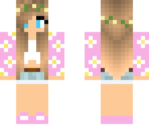 pretty flower girl skin
