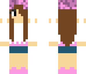 girl with pink hat