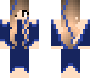 girl in blue embroidered dress