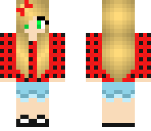 plad girl with bow