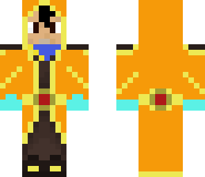 orange wizard with hood