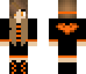 orange and black themed girl