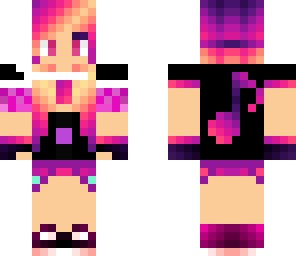 pink an pulple hair girl