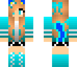 cute blue cat girl