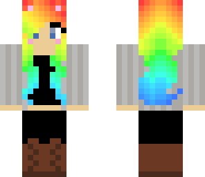 updated rainbow hair cat