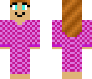 girl in purple stripy pjs