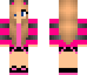 pretty pink cat girl