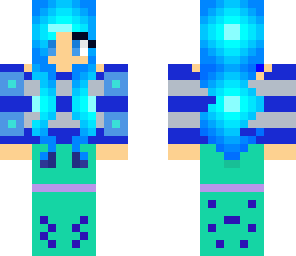 blue green girl