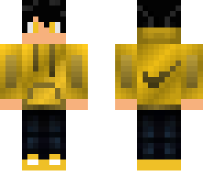 gold nike guy