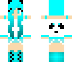 blue panda girl