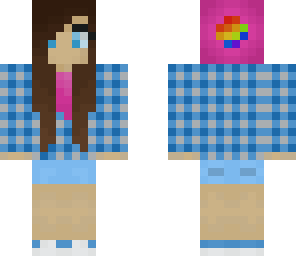 blue flannel girl