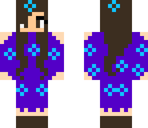 blue flower girl