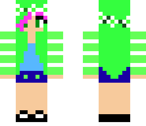 kawaii green girl