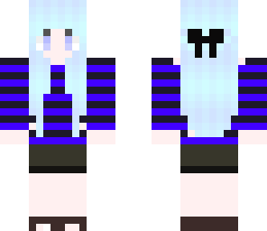 girl with cyan hair