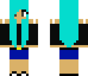 black and blue panda girl