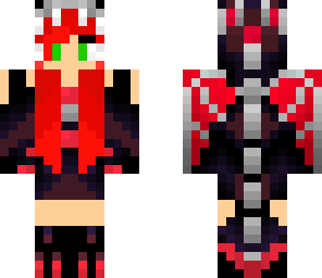 red ender dragon girl