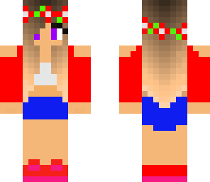 red flower crown