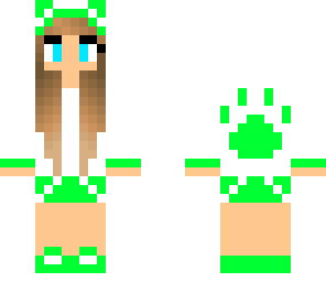 cute green wolf girl