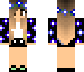 blue and purple flow girl
