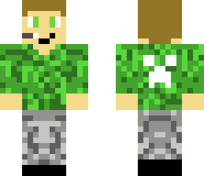 green cute boy