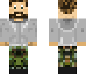grey hoodie and cammo pants