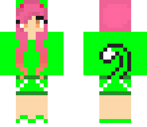 lime green cat girl