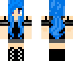 blue hair goth girl
