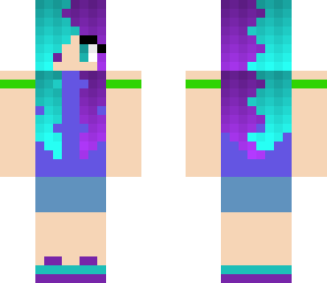 purple and blue girl