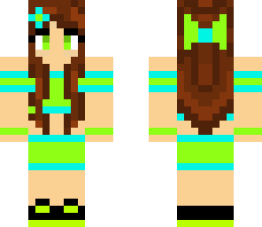 neon green and blue
