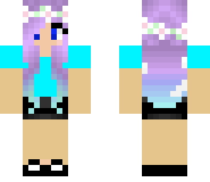 cute colored hair girl