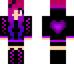 purple and pink goth girl