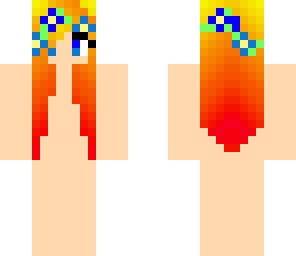 fire hair skin base girl