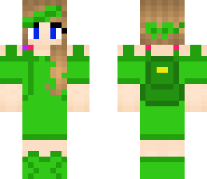 cute green schooll girl