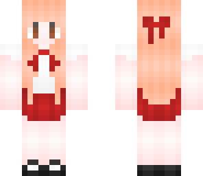 red and white anime girl