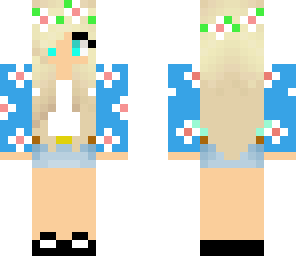 blue flower girl