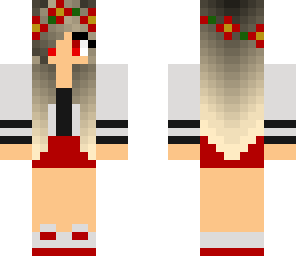 red flower girl