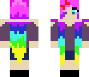rainbow cat girl