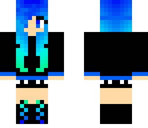 bue gamer girl