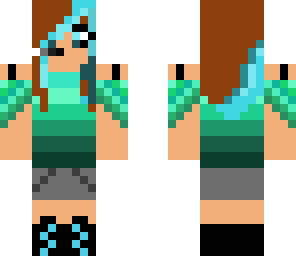 blue gamer girl