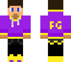 finished purple yellow fresh gamming skin