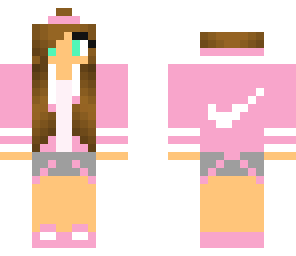 pink nike girl
