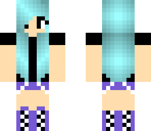 blue and purple gamer girl