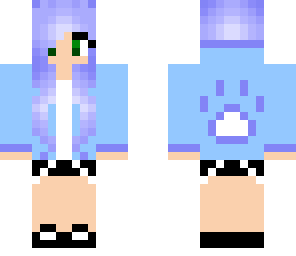 wolf purple blue girl