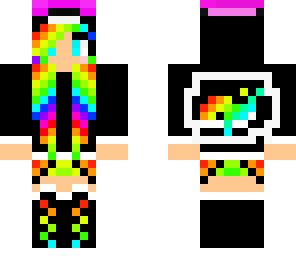 rainbow cool girl