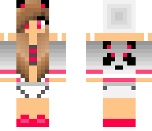 hotpink and gray panda girl
