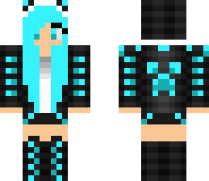 black and blue girl skin